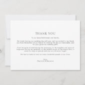 シンプル最高の写真日エバ結婚ス サンキューカード (裏面)