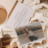 シンプル最高の写真日エバ結婚ス サンキューカード