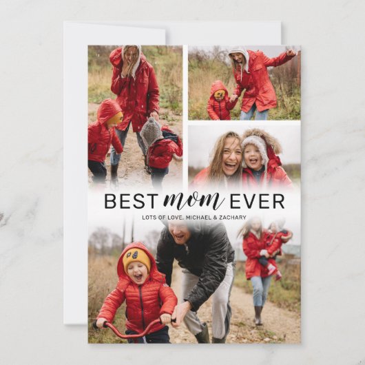 シンプル最高の母の日の母の日の写真 カード (正面)