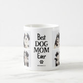 シンプル最高の犬の母の写真コラージュ コーヒーマグカップ (中央)