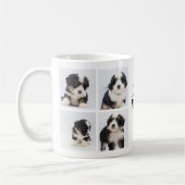 シンプル最高の犬の母の写真コラージュ コーヒーマグカップ (左)