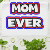 シンプル最高の犬の母タイポグラフィ キッチンタオル (折り畳み)