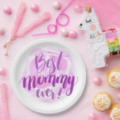 シンプル最高の·ママ·エヴァ·マザー·デイ|紙プレート ペーパープレート (パーティー)