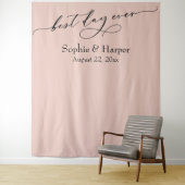 シンプル最高のDay Ever赤面ピンクの写真の背景 タペストリー (インサイチュ)