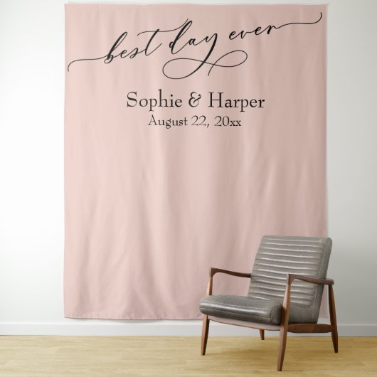 シンプル最高のDay Ever赤面ピンクの写真の背景 タペストリー (インサイチュ)