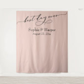 シンプル最高のDay Ever赤面ピンクの写真の背景 タペストリー (正面)