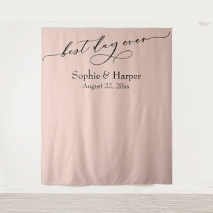 シンプル最高のDay Ever赤面ピンクの写真の背景 タペストリー