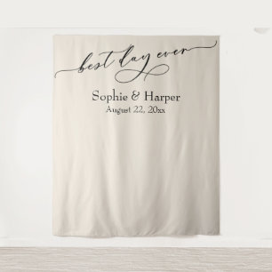 シンプル最高のDay Ever Cream Photo Backdrop タペストリー