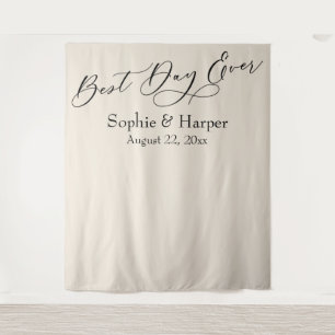 シンプル最高のDay Ever Cream Photo Backdrop タペストリー