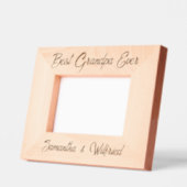 シンプル最高のgrandpa名カスタム前の木製フレーム レーザー彫刻フレーム (左)