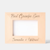 シンプル最高のgrandpa名カスタム前の木製フレーム レーザー彫刻フレーム (正面)