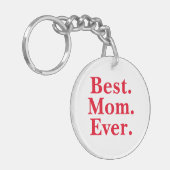 シンプル最高のYour Text史上赤いタイポグラフィ キーホルダー (正面左)