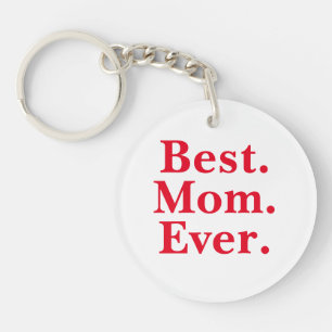 シンプル最高のYour Text史上赤いタイポグラフィ キーホルダー