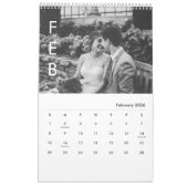 シンプル月のミニマル写真 カレンダー (2月 2026)