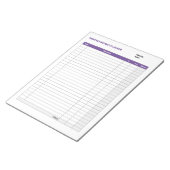 シンプル月次予算プランナー紫 ノートパッド (アングル)