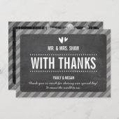 シンプル有難うま白い黒板 ノートカード (正面/裏面)