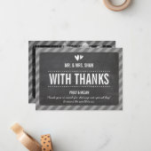 シンプル有難うま白い黒板 ノートカード (正面/裏面インサイチュ)