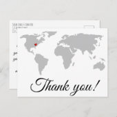 シンプル有難はがき地図 ポストカード (正面/裏面)