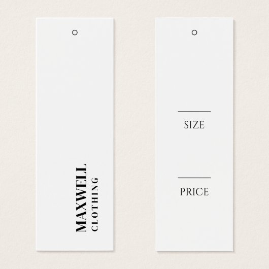 シンプル服つるラベル (正面&裏面)