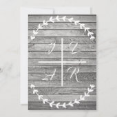 シンプル木材の背景招待状 招待状 (裏面)