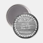 シンプル木製Save the Date Magnet マグネット (正面/裏面)