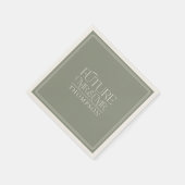 シンプル未来アイボリーカップルのシャワー紙 スタンダードカクテルナプキン (角)