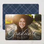 シンプル本科卒業 案内状 (正面/裏面)