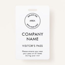 シンプル来場者が会社名ロゴを任意の色にパス バッジ