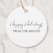 シンプル松の木の林ミニマル清浄な自然贈り物 フェイバータグ (裏面)