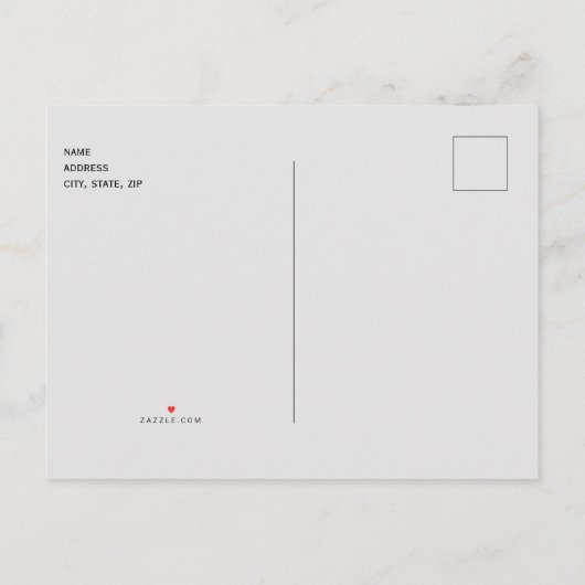 シンプル松コーン結婚式の日付を保存 案内ポストカード (裏面)