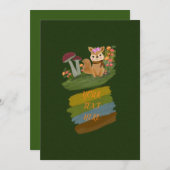 シンプル林動物テーマ  セーブザデート (正面/裏面)