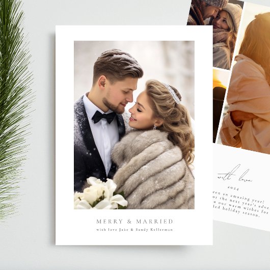 シンプル枠メリー及びクリ結婚したス シーズンカード