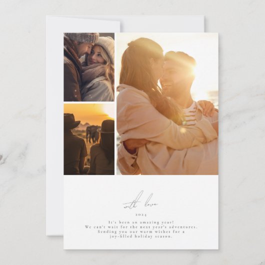 シンプル枠メリー及びクリ結婚したス シーズンカード (裏面)