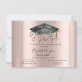 シンプル枠体目盛キャップバラ金ゴールド目盛 招待状 (正面)