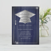 シンプル枠銀目盛キャップ青色目盛 招待状 (スタンド正面)