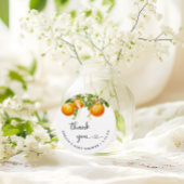 シンプル柑橘類オレンジベビーシャワー フェイバータグ