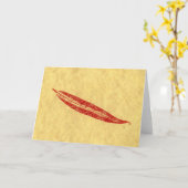 「シンプル柳」国道グリーティングカード カード (黄色い花)