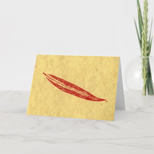 「シンプル柳」国道グリーティングカード カード (正面)