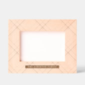 シンプル格子模様のファミリ名 レーザー彫刻フレーム (正面)