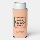 シンプル桃ロゴ文字業 スリム缶クーラー (Seltzer正面)