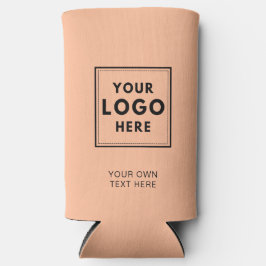 シンプル桃ロゴ文字業 スリム缶クーラー