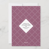 シンプル梅の紫のスクリプモダントのクリスマスフォト シーズンカード (裏面)