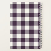 シンプル梅水牛チェックモノグラム名 ノートブック (裏面)