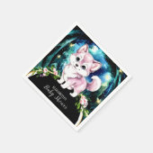 シンプル森ウルフベビーシャワー スタンダードカクテルナプキン (角)