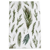 シンプル森ボタニカルウォーター色クリスマス ミディアムペーパーバッグ (正面)