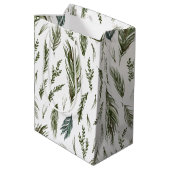 シンプル森ボタニカルウォーター色クリスマス ミディアムペーパーバッグ (裏面アングル)