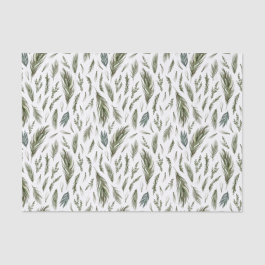 シンプル森ボタニカルウォーター色クリスマス 薄葉紙 (正面)