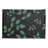 シンプル植エレガント物緑色模様| 枕カバー (裏面-左)