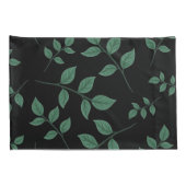 シンプル植エレガント物緑色模様| 枕カバー (裏面-右)