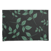 シンプル植エレガント物緑色模様| 枕カバー (正面右)